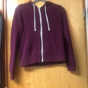 Maroon zip up hoodie